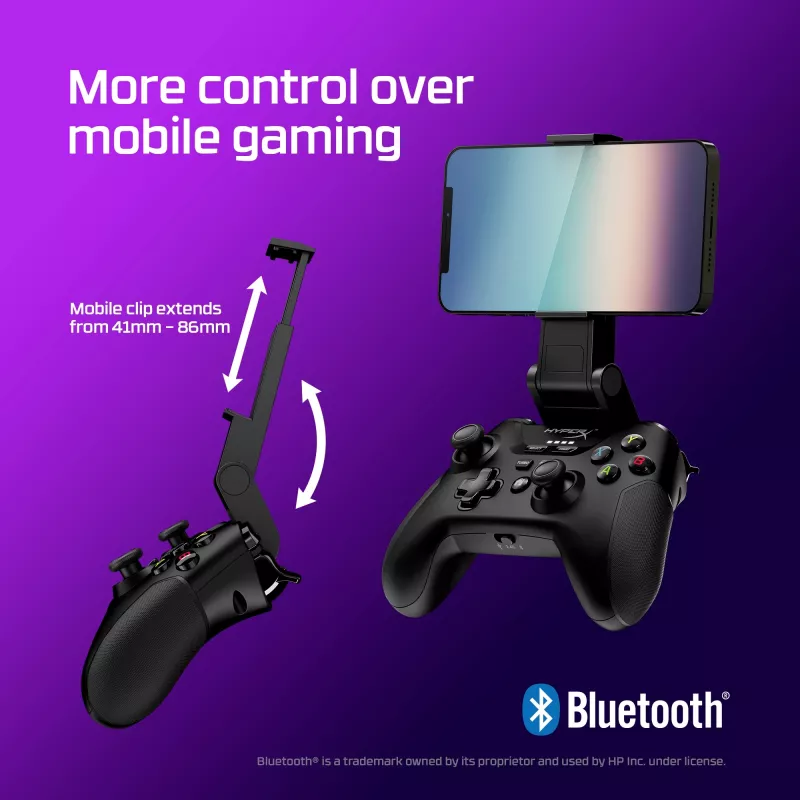 HyperX Clutch – juhtmevaba mängukontroller (must) – mobiilile ja arvutile