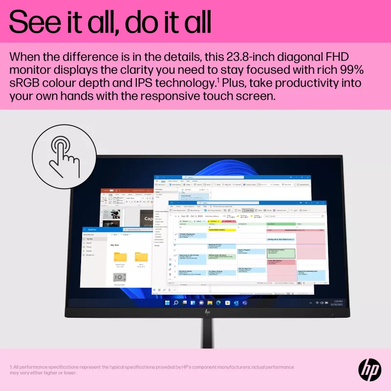Monitor HP E24t G5 23.8 tolli puutetundlik Full HD LCD 1920x1080