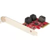 StarTech.com SATA PCIe kaart - 6 pordiga PCIe SATA laienduskaart - 6 Gbit/s - madal/täisprofiil - virnastatud SATA pistikud - ASM1166 mitte-RAID - PCI Express SATA muundur
