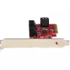 StarTech.com SATA PCIe kaart - 6 pordiga PCIe SATA laienduskaart - 6 Gbit/s - madal/täisprofiil - virnastatud SATA pistikud - ASM1166 mitte-RAID - PCI Express SATA muundur
