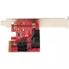 StarTech.com SATA PCIe kaart - 6 pordiga PCIe SATA laienduskaart - 6 Gbit/s - madal/täisprofiil - virnastatud SATA pistikud - ASM1166 mitte-RAID - PCI Express SATA muundur