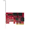 StarTech.com SATA PCIe kaart - 6 pordiga PCIe SATA laienduskaart - 6 Gbit/s - madal/täisprofiil - virnastatud SATA pistikud - ASM1166 mitte-RAID - PCI Express SATA muundur