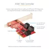StarTech.com SATA PCIe kaart - 6 pordiga PCIe SATA laienduskaart - 6 Gbit/s - madal/täisprofiil - virnastatud SATA pistikud - ASM1166 mitte-RAID - PCI Express SATA muundur