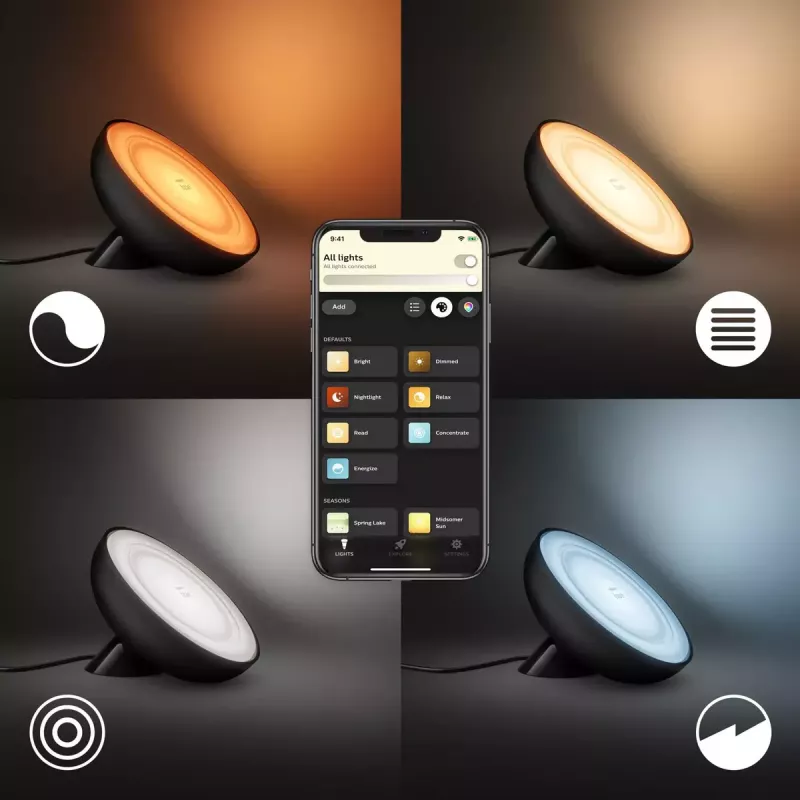 Nutikas laualamp Philips Hue Valge and colour ambience Bloom
