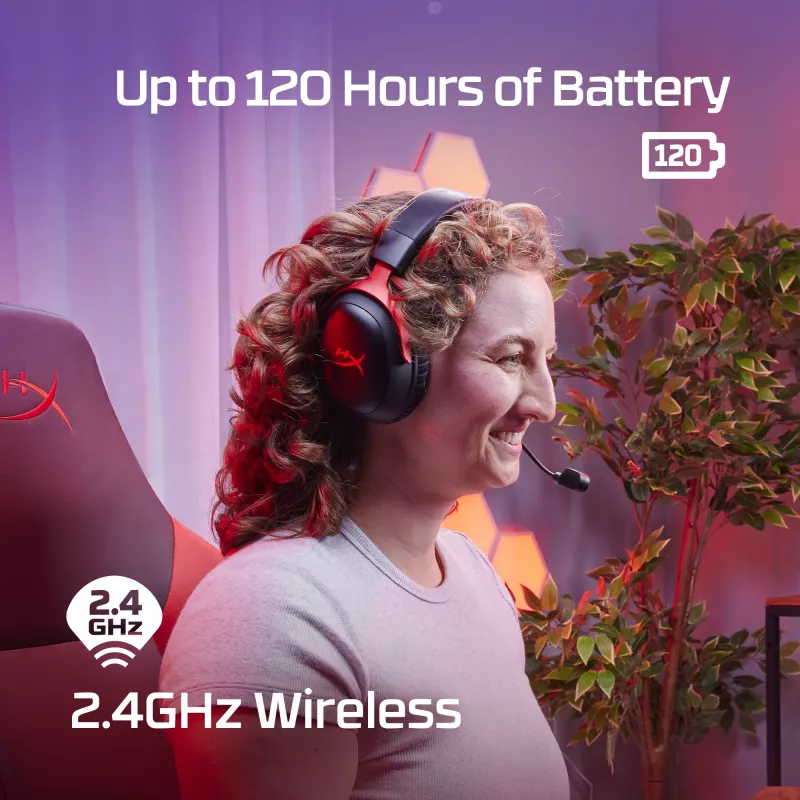 HyperX Cloud III Wireless – mängukõrvaklapid, must; punane, Hiina, kõrvapealne, suletud, aktiivne, 155 mm