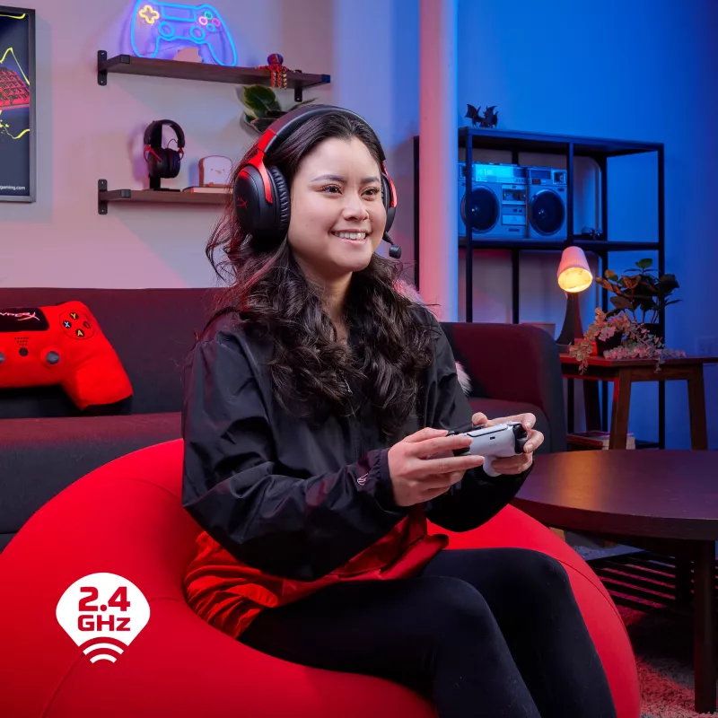 HyperX Cloud III Wireless – mängukõrvaklapid, must; punane, Hiina, kõrvapealne, suletud, aktiivne, 155 mm