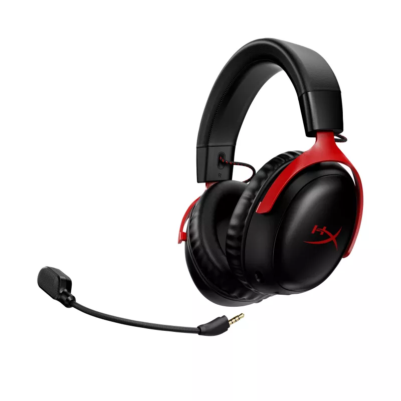 HyperX Cloud III Wireless – mängukõrvaklapid, must; punane, Hiina, kõrvapealne, suletud, aktiivne, 155 mm