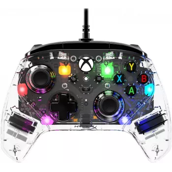 HyperX Clutch Gladiate - juhtmega mänguri RGB-kontroller - Xbox, mängupult, Xbox One, Xbox Series X, juhtmega, USB, USB Type-A, USB USB-C, läbipaistev