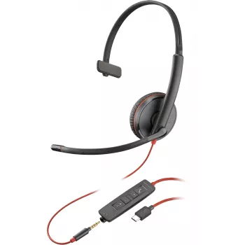 HP Poly Mustwire C3215 monauraalne peakomplekt + kandekott (hulgipakend), juhtmega, kontor/kõnekeskus, 87 g, peakomplekt, must