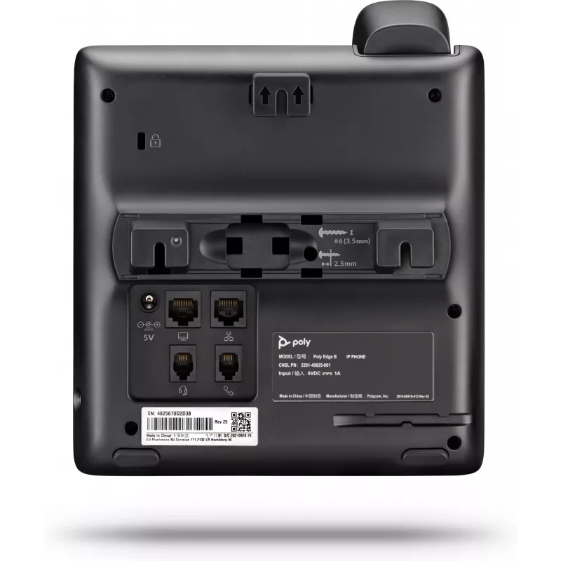 IP-telefon Poly Edge B20 — 2-liiniline PoE, LCD 2,8 tolli (7,11 cm), Gigabit Ethernet, juhtmega telefonitoru, must