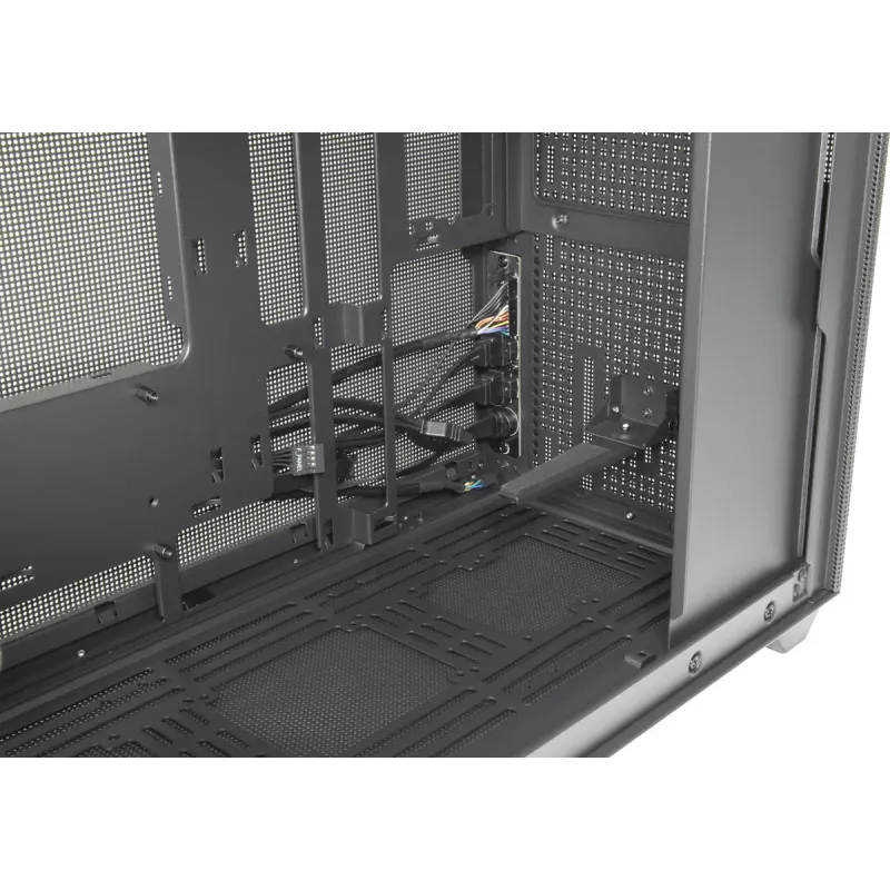 PC Mini Tower korpus INTER-TECH IM-2 Expander, Mini-ITX/Micro ATX, toetab ATX/SFX toiteplokke, 2,5-tollised ja 3,5-tollised kettad, ees/peal 120/140 mm ventilaatorid, must