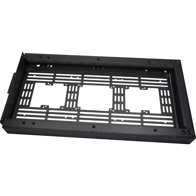 PC Mini Tower korpus INTER-TECH IM-2 Expander, Mini-ITX/Micro ATX, toetab ATX/SFX toiteplokke, 2,5-tollised ja 3,5-tollised kettad, ees/peal 120/140 mm ventilaatorid, must