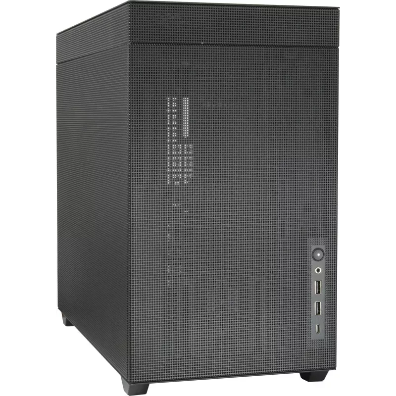 PC Mini Tower korpus INTER-TECH IM-2 Expander, Mini-ITX/Micro ATX, toetab ATX/SFX toiteplokke, 2,5-tollised ja 3,5-tollised kettad, ees/peal 120/140 mm ventilaatorid, must