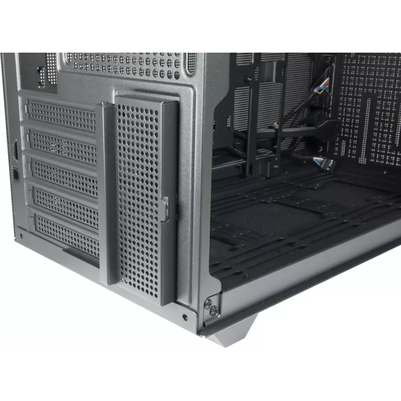 PC Mini Tower korpus INTER-TECH IM-2 Expander, Mini-ITX/Micro ATX, toetab ATX/SFX toiteplokke, 2,5-tollised ja 3,5-tollised kettad, ees/peal 120/140 mm ventilaatorid, must