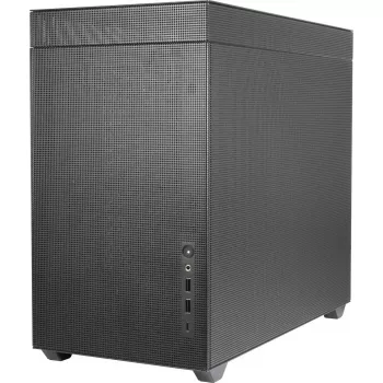 PC Mini Tower korpus INTER-TECH IM-2 Expander, Mini-ITX/Micro ATX, toetab ATX/SFX toiteplokke, 2,5-tollised ja 3,5-tollised kettad, ees/peal 120/140 mm ventilaatorid, must