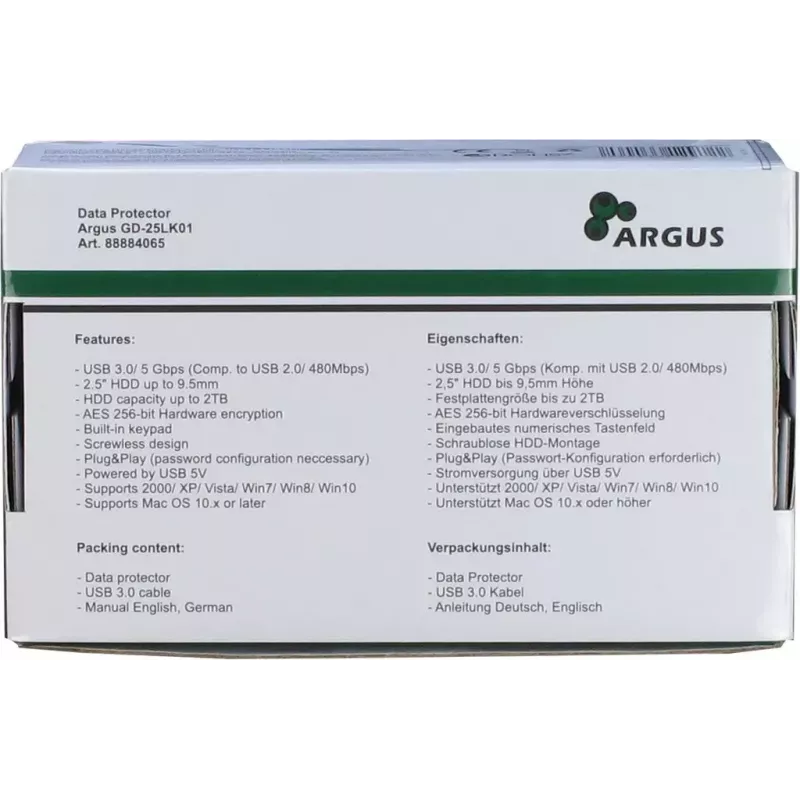 HDD-korpus Inter-Tech GD-25LK01 alumiinium must 2.5 tolli