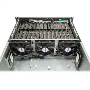 Arvutikorpus Inter-Tech 4F28 Rack Must, Hõbedane