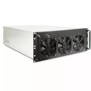 Arvutikorpus Inter-Tech 4F28 Rack Must, Hõbedane
