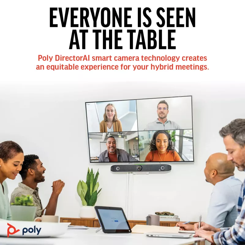 Grupi videokonverentsisüsteem POLY Studio X52 4K Ultra HD 30 fps
