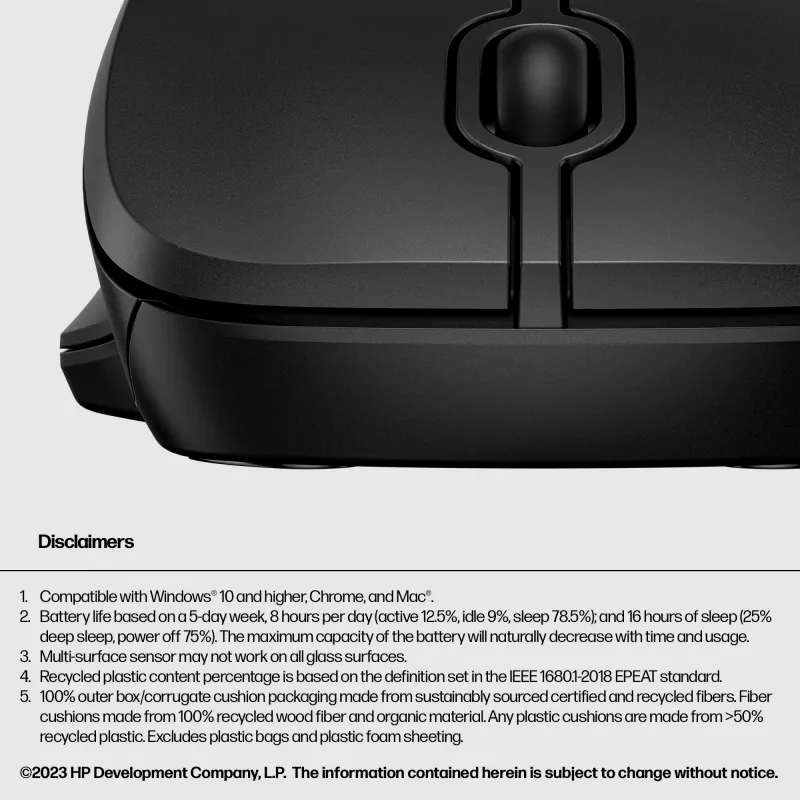 HP 255 Dual Wireless Mouse RF Wireless + Bluetooth