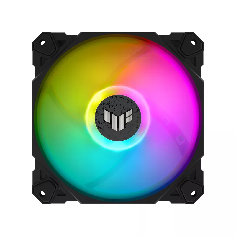 ASUS TUF Gaming TF120 ARGB ventilaator - kolmekordne ventilaatorikomplekt ARGB-kontrolleriga Arvutikorpus Õhkjahuti 12 cm Must