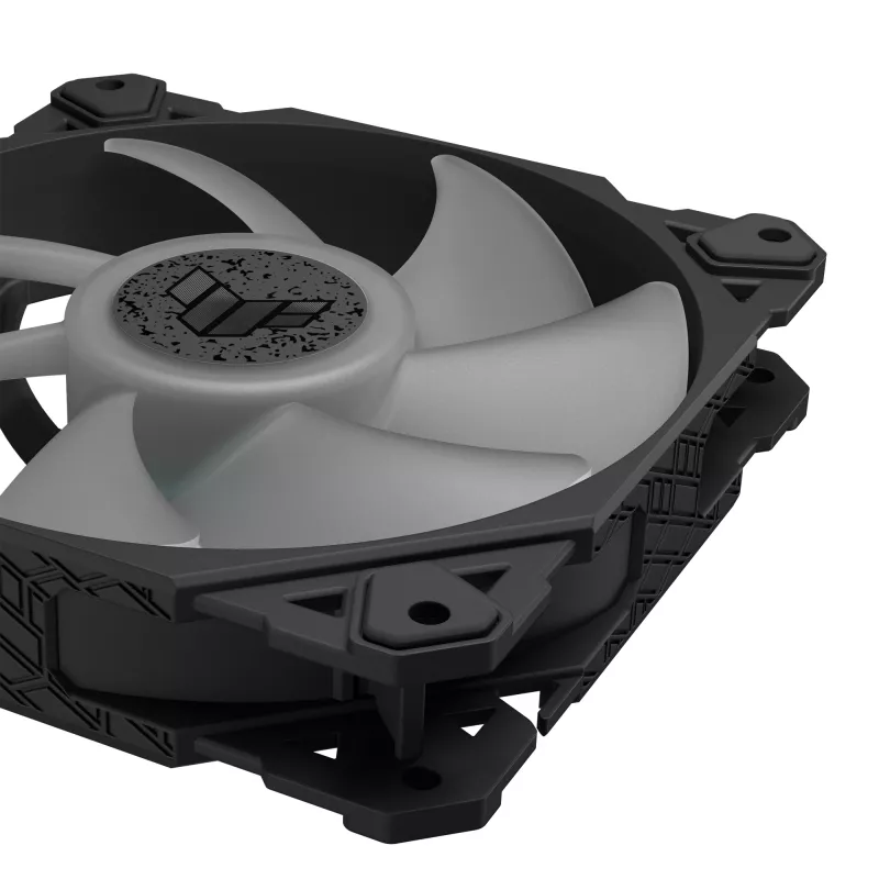 ASUS TUF Gaming TF120 ARGB ventilaator - kolmekordne ventilaatorikomplekt ARGB-kontrolleriga Arvutikorpus Õhkjahuti 12 cm Must