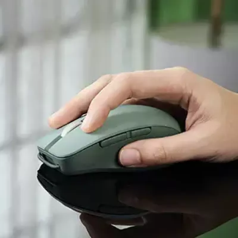 Hiir ASUS SmartO MD200 Silent Plus — Mõlemakäeline RF-juhtmevaba + Bluetooth, optiline 4200 DPI, 6 nuppu, roheline