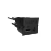 Pistikupesa USB A + USB C Bachmann 917.229 Must 3A