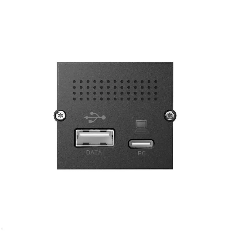 Pistikupesa USB A + USB C Bachmann 917.229 Must 3A