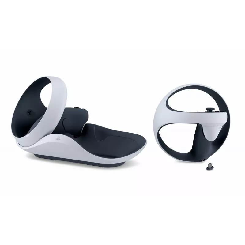 Laadimisalus Sony 9480693 mängukontrollerile — PlayStation 5, 5,1 V/2,8 A, must/valge, 241×136×58 mm