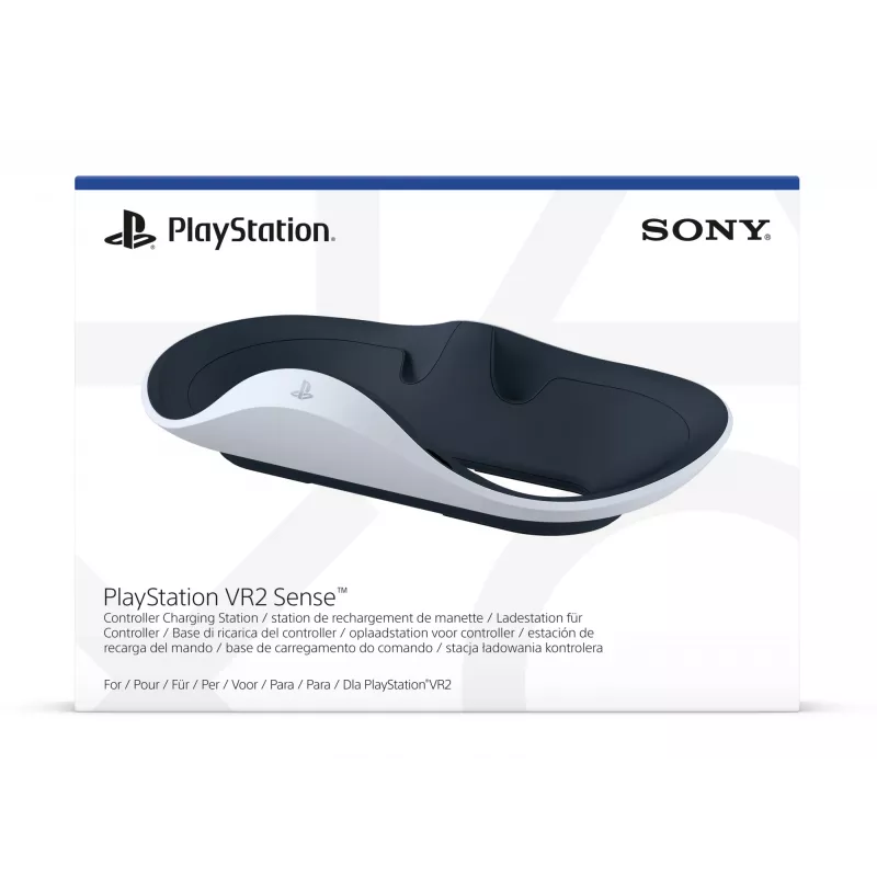 Laadimisalus Sony 9480693 mängukontrollerile — PlayStation 5, 5,1 V/2,8 A, must/valge, 241×136×58 mm