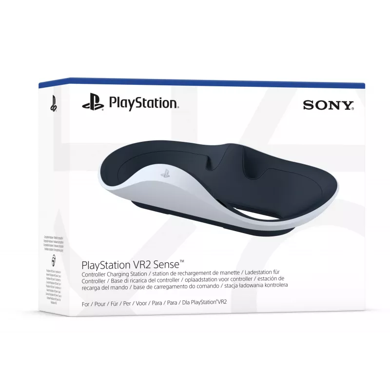 Laadimisalus Sony 9480693 mängukontrollerile — PlayStation 5, 5,1 V/2,8 A, must/valge, 241×136×58 mm