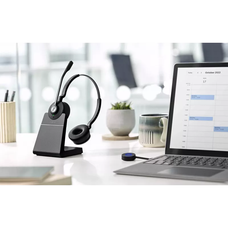 Jabra Engage 55 MS Stereo peaklülaga juhtmevaba kõrvaklapp kontorile/kõnekeskusele USB Type-A must