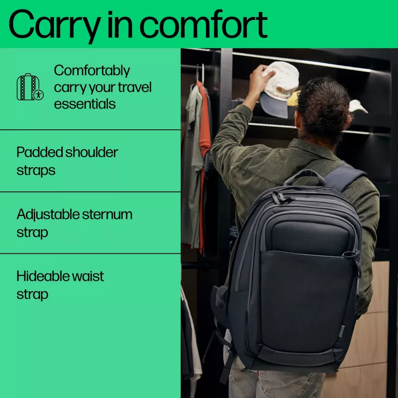HP Travel Plus 30L 17-tolline sülearvuti seljakott, seljakott, 43,2 cm (17 tolli), 1,08 kg
