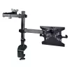 StarTech.com monitorihoidik koos VESA sülearvutialusega, sülearvutile (4,5 kg/9,9 naela) ja ühele ekraanile kuni 32 tolli (8 kg/17,6 naela), must, ventileeritav alus, reguleeritav sülearvuti kinnitusõlg, C-klamber/läbiviigukinnitus