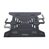 StarTech.com monitorihoidik koos VESA sülearvutialusega, sülearvutile (4,5 kg/9,9 naela) ja ühele ekraanile kuni 32 tolli (8 kg/17,6 naela), must, ventileeritav alus, reguleeritav sülearvuti kinnitusõlg, C-klamber/läbiviigukinnitus