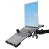 StarTech.com monitorihoidik koos VESA sülearvutialusega, sülearvutile (4,5 kg/9,9 naela) ja ühele ekraanile kuni 32 tolli (8 kg/17,6 naela), must, ventileeritav alus, reguleeritav sülearvuti kinnitusõlg, C-klamber/läbiviigukinnitus