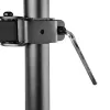 StarTech.com monitorihoidik koos VESA sülearvutialusega, sülearvutile (4,5 kg/9,9 naela) ja ühele ekraanile kuni 32 tolli (8 kg/17,6 naela), must, ventileeritav alus, reguleeritav sülearvuti kinnitusõlg, C-klamber/läbiviigukinnitus