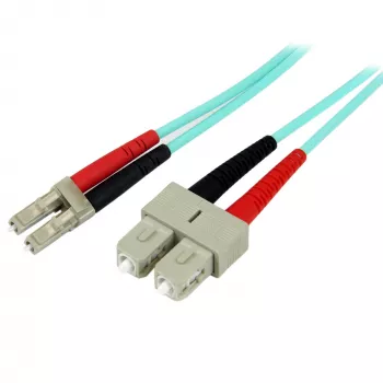 StarTech.com 1 m (3 jalga) LC/UPC – SC/UPC OM3 mitmemoodiline fiiberoptiline kaabel, täisdupleks 50/125 µm Zipcord kiudkaabel, 100G, madal sisestuskadu, LSZH kiudoptiline džemperjuhe