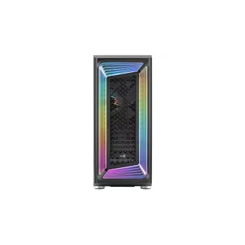 Arvutikorpus AEROCOOL Interstellar Midi Tower Must — ATX, toetab kuni 362 mm GPU-d, 163 mm CPU jahutit, 3x120/360 mm esiradiaatorit