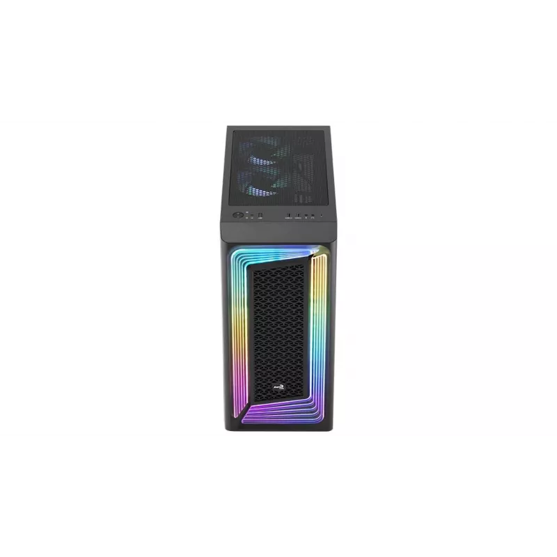 Arvutikorpus AEROCOOL Interstellar Midi Tower Must — ATX, toetab kuni 362 mm GPU-d, 163 mm CPU jahutit, 3x120/360 mm esiradiaatorit