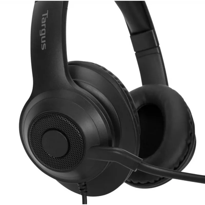 Targus AEH102GL kõrvaklapid/peakomplekt Juhtmega ühendatav Peapael Kõned/muusika USB A-tüüpi Must