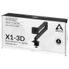 Lauakinnitusega gaasvedru monitori käepide Arctic X1-3D — toetab kuni 43-tollist / 10 kg, VESA 75x75–100x100, must