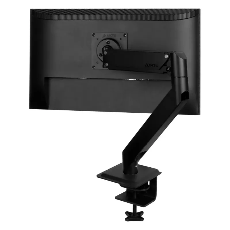 Lauakinnitusega gaasvedru monitori käepide Arctic X1-3D — toetab kuni 43-tollist / 10 kg, VESA 75x75–100x100, must