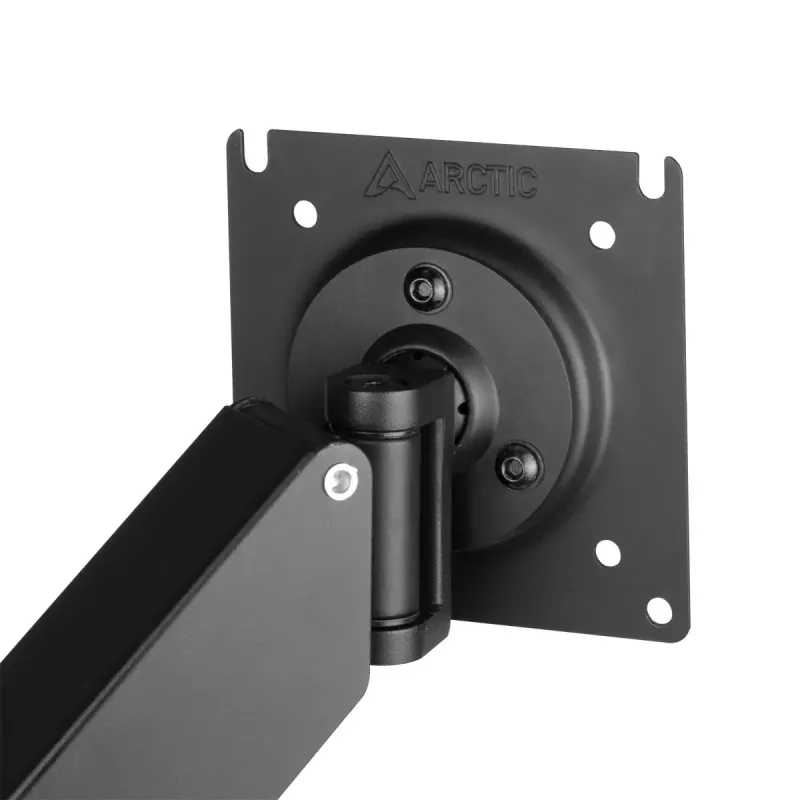 Lauakinnitusega gaasvedru monitori käepide Arctic X1-3D — toetab kuni 43-tollist / 10 kg, VESA 75x75–100x100, must