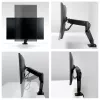 Lauakinnitusega gaasvedru monitori käepide Arctic X1-3D — toetab kuni 43-tollist / 10 kg, VESA 75x75–100x100, must