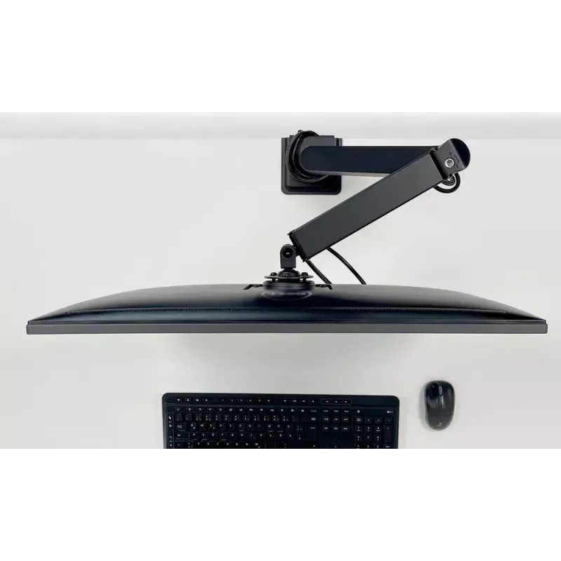 Lauakinnitusega gaasvedru monitori käepide Arctic X1-3D — toetab kuni 43-tollist / 10 kg, VESA 75x75–100x100, must
