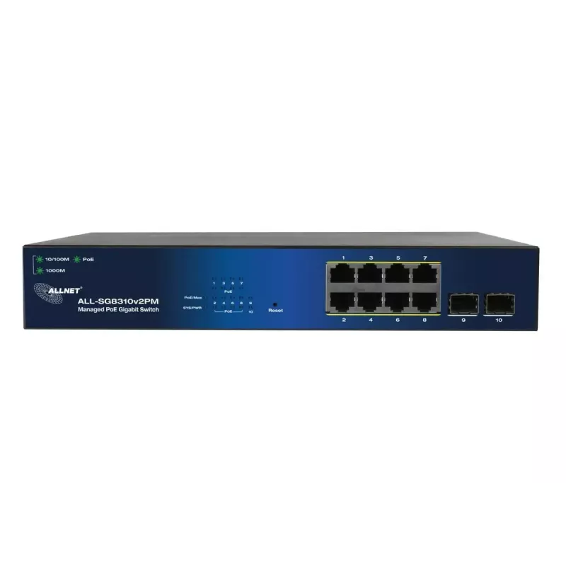 Hallatav kommutaator ALLNET 209904 Gigabit Ethernet 8 Ports PoE
