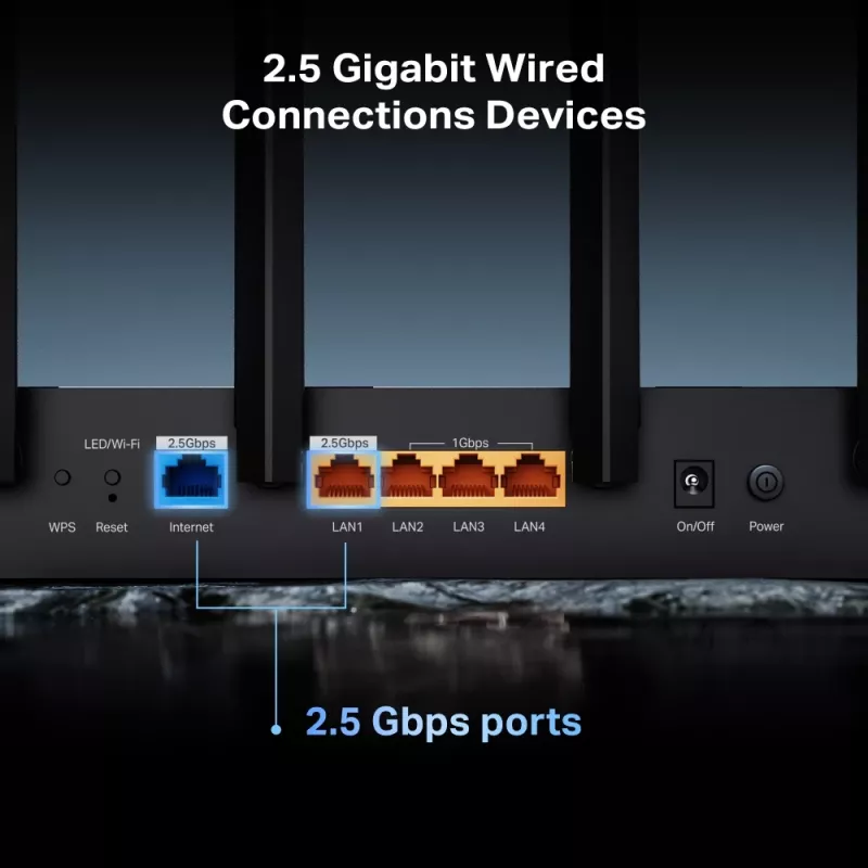 TP-Link Archer BE400 juhtmevaba ruuter 2,5 Gigabit Ethernet kaheribaline (2,4 GHz / 5 GHz) must