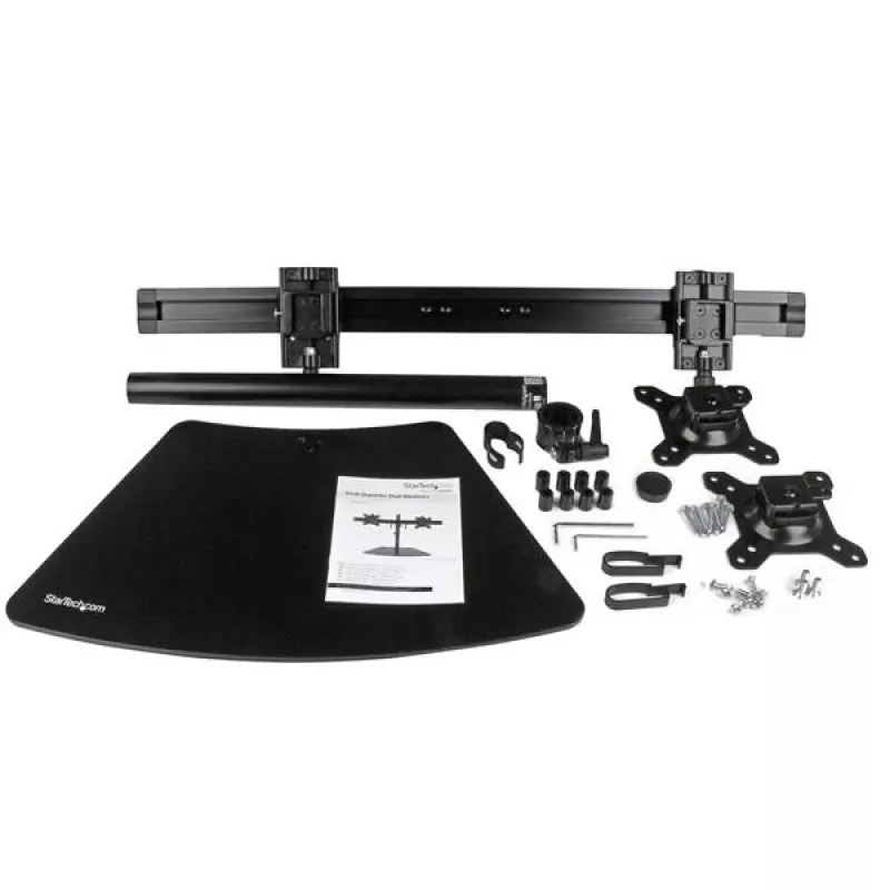 StarTech.com kahe monitori alus – horisontaalne – must, vabaltseisev, 8 kg, 61 cm (24 tolli), 100 x 100 mm, kõrguse reguleerimine, must